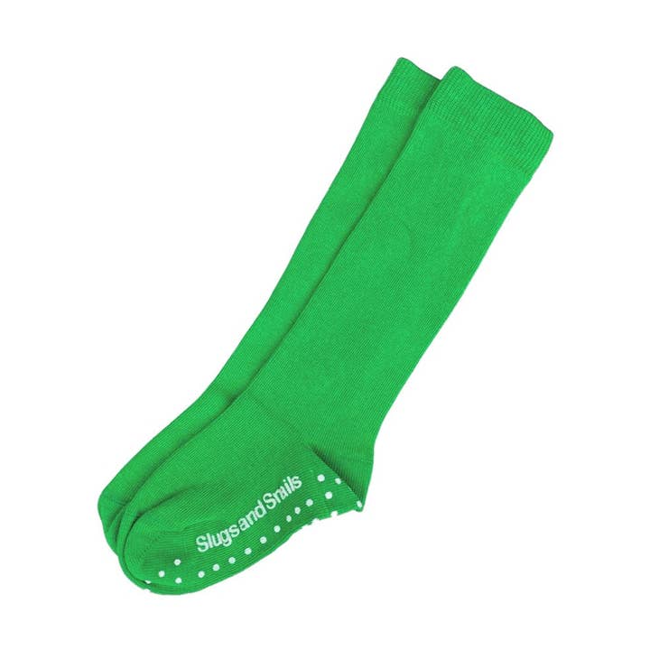 Calcetines hasta la rodilla de color bloque - Arcoíris - Verde esmeralda para venta al por mayor de Slugs & Snails