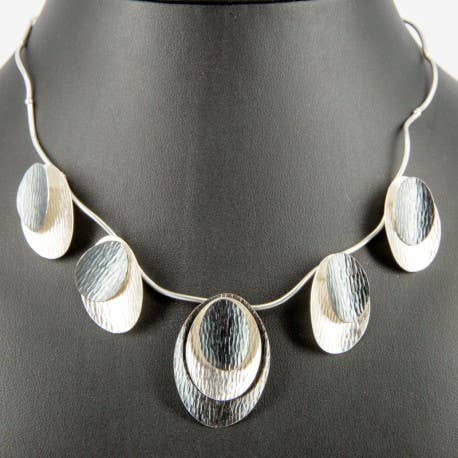 collana ovale tripla - 21554 per la vendita all'ingrosso da parte di Korczynski Design Jewellery