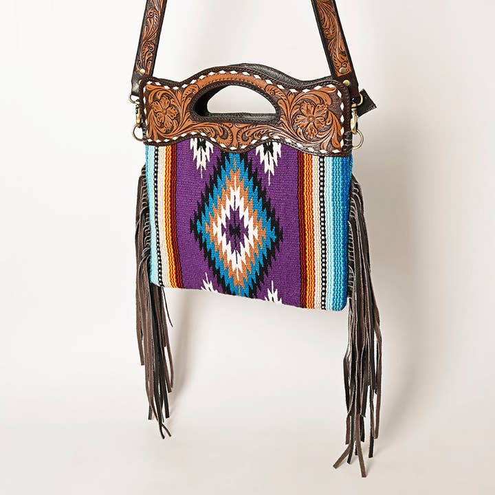 Bolso de mujer OHA103 Clutch de cuero genuino estilo occidental para venta al por mayor de LS Western