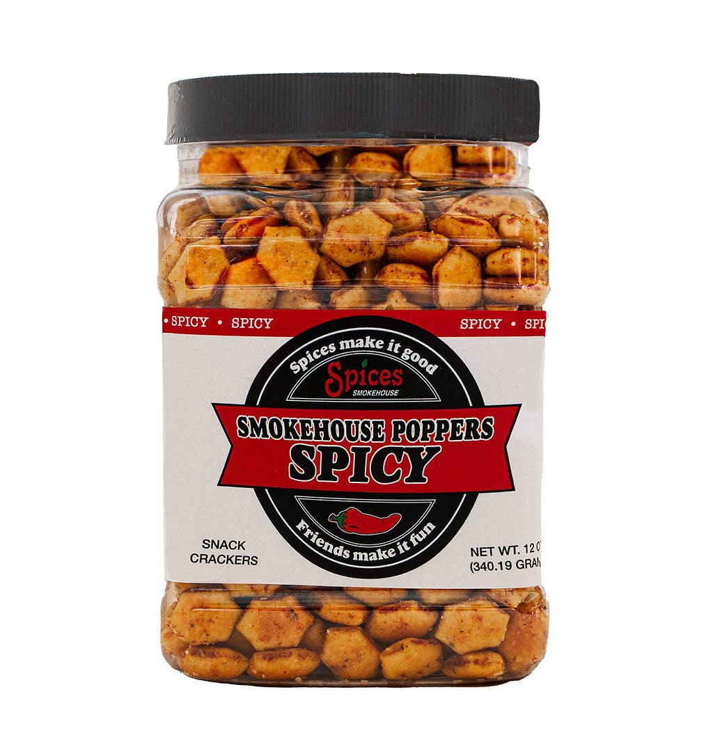 Smokehouse Crackers - Wholesale Crackers - Smokehouse Poppers 3ct  "Tester" 12 oz Jars8