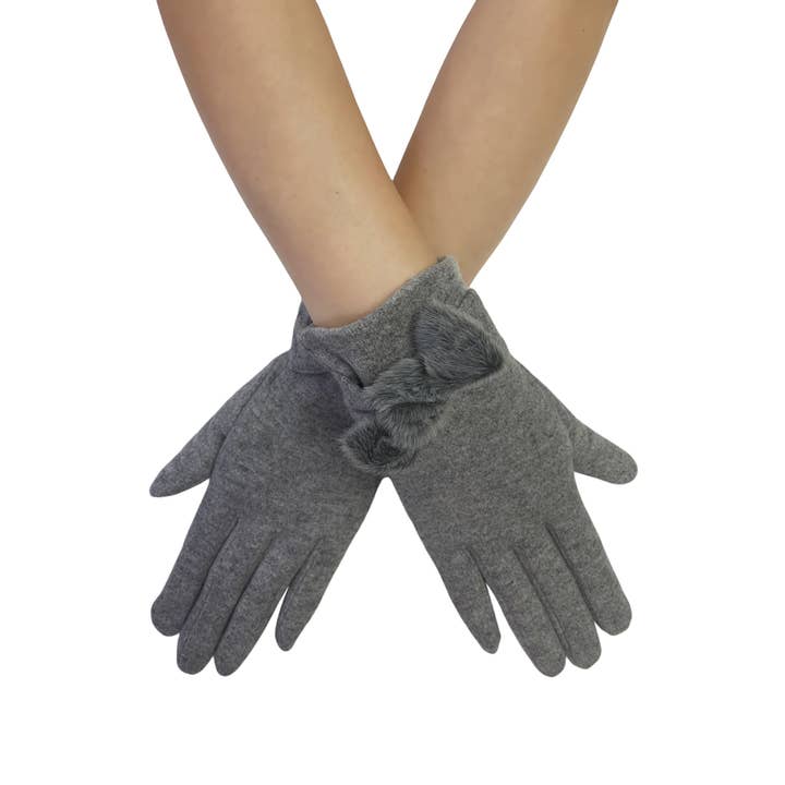 Fashion Scarf World - Wholesale Gloves – Women's - Twist Bow Plain Touchscreen Gloves9
