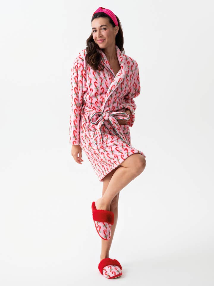 Shiraleah - Wholesale Robe - Women's - FELICITY CANDY CANE ROBE, PINK2