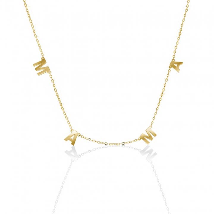 Gold Mama Necklace for wholesale by Dainty Diamond