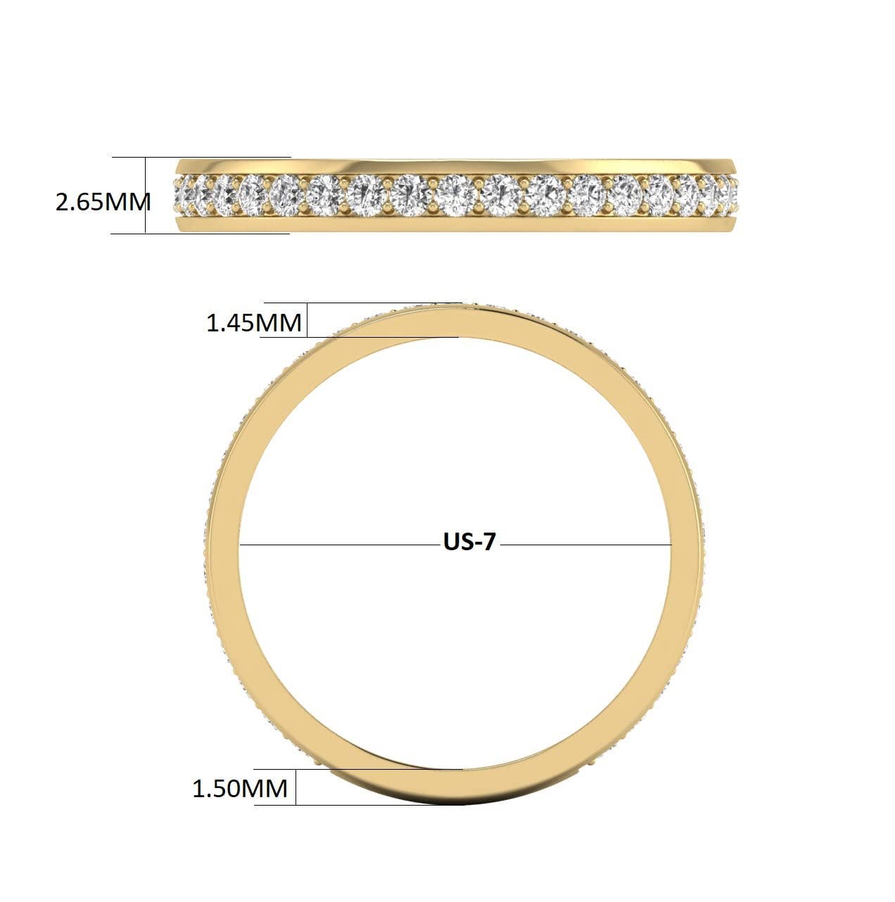 TimeLe$$ Classics – Anel multi-pedra por atacado – Pulseira Eternidade de Diamante Natural 1/2 CTTW em Ouro 14K9