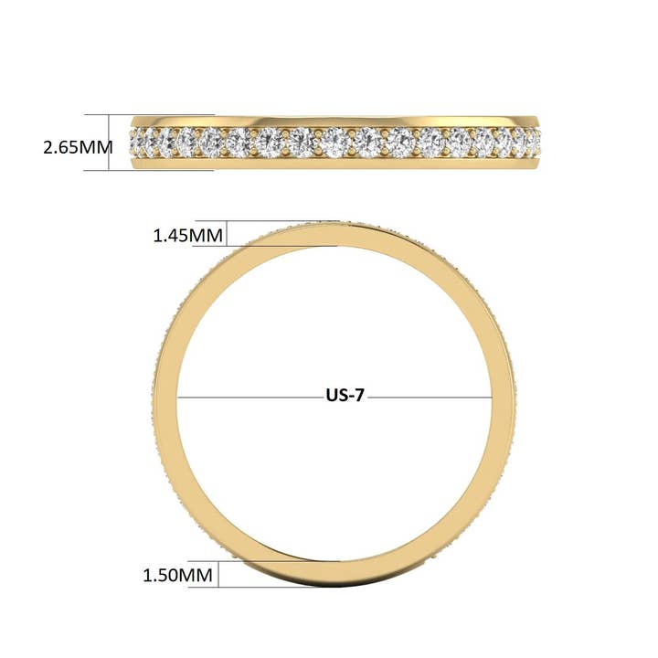 TimeLe$$ Classics – Anel multi-pedra por atacado – Pulseira Eternidade de Diamante Natural 1/2 CTTW em Ouro 14K9