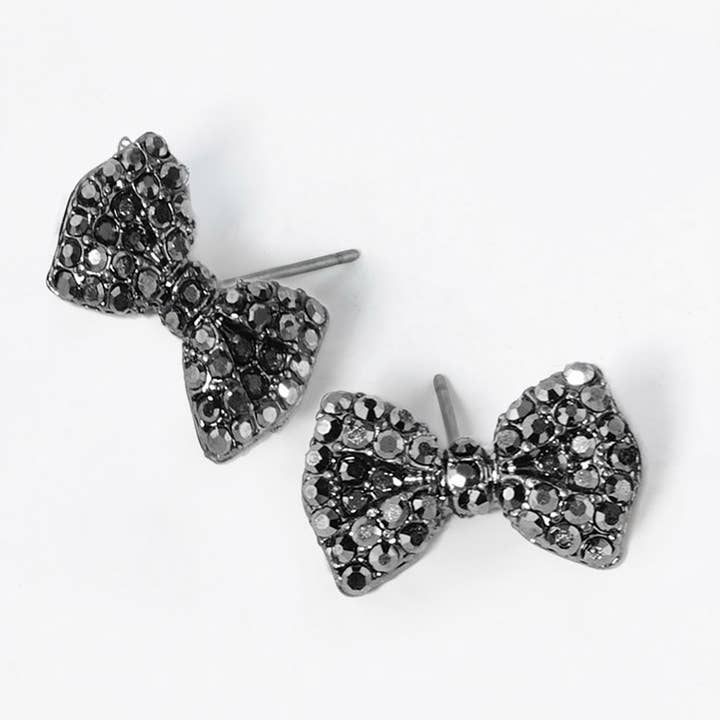 Sensibling Corp. - Wholesale Stud/Post Earrings - Crystal Rhinestone Bow Stud Earrings30