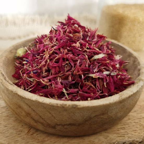 Dried Red Cornflower Petals 50g for wholesale by Richesses Naturelles