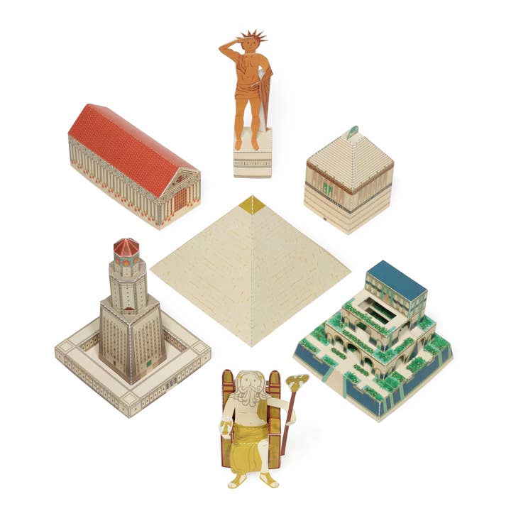Seven Wonders of the Ancient World Paper Toys for wholesale by pukaca