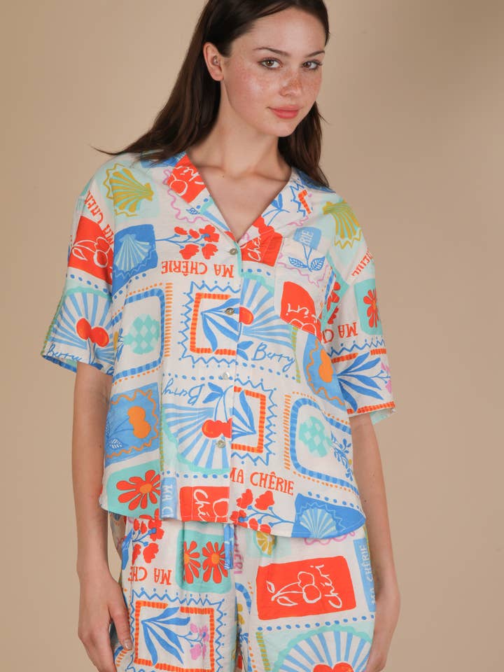 NT12248SET-Completo Estivo Stampato con Maglietta e Pantaloncini per la vendita all'ingrosso da parte di VERY J