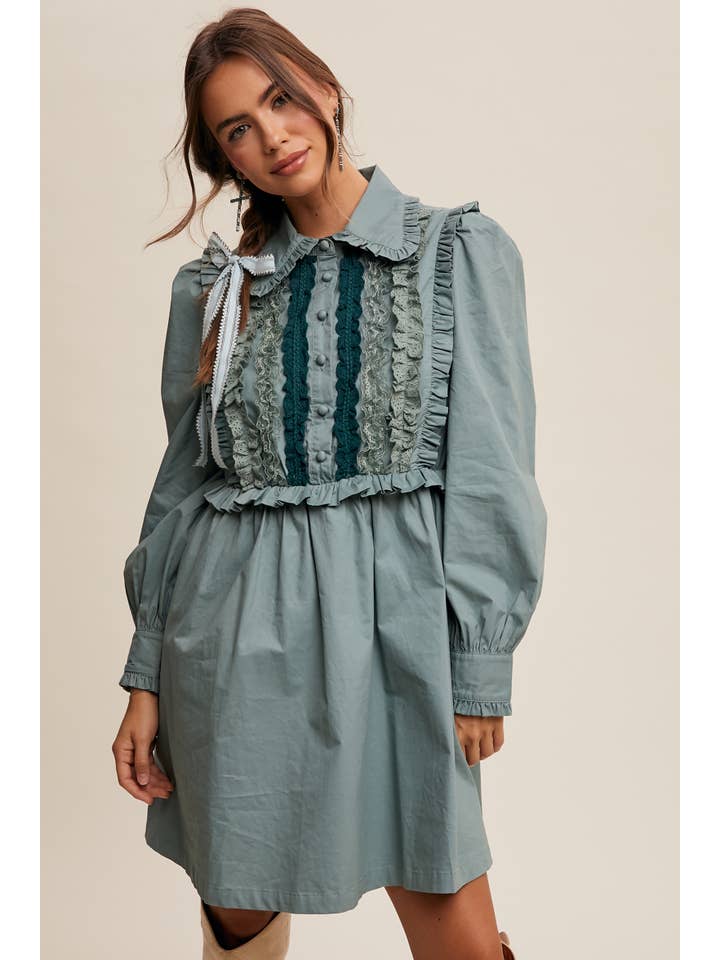 Listicle - Wholesale Dress – Women's - Floral Ruffle Mini Dress13