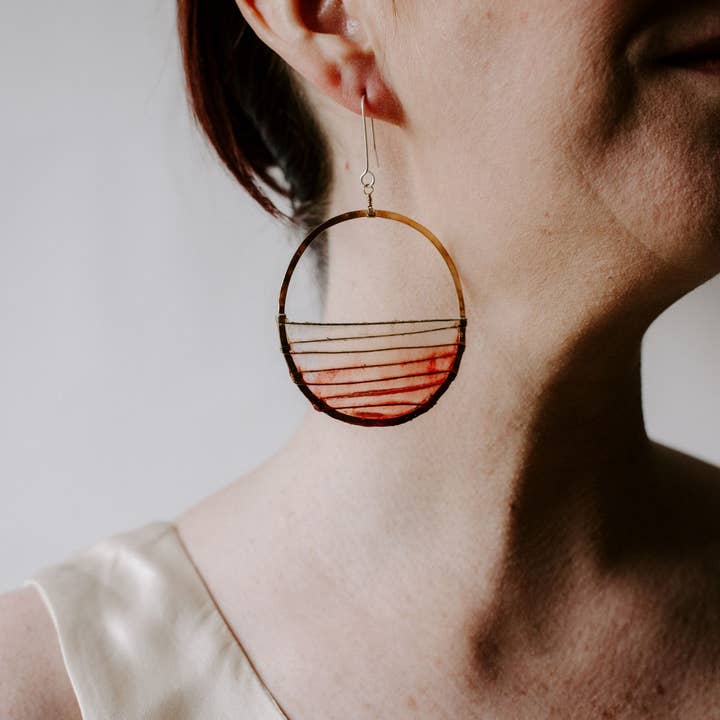 Verso - Wholesale Dangle Earrings - Sunrise Earrings, Gold-Filled, Large1