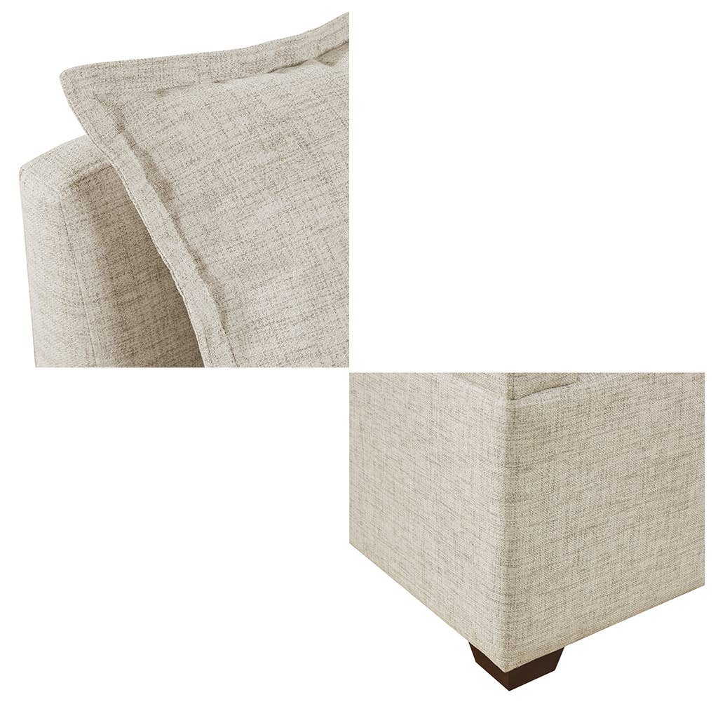 Olliix - Vente Canapés - Canapé sectionnel modulaire moderne et confortable, gris lin *5