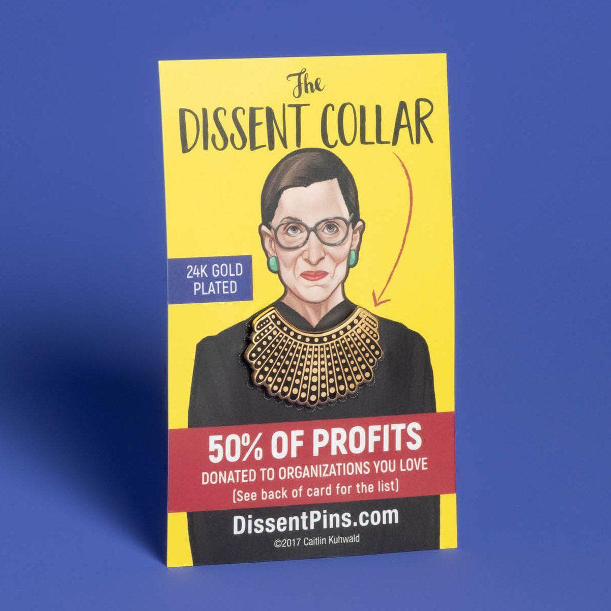 Dissent Pins - Wholesale Lapel Pin/Button - Dissent Collar Pin - 24k Gold Plated1