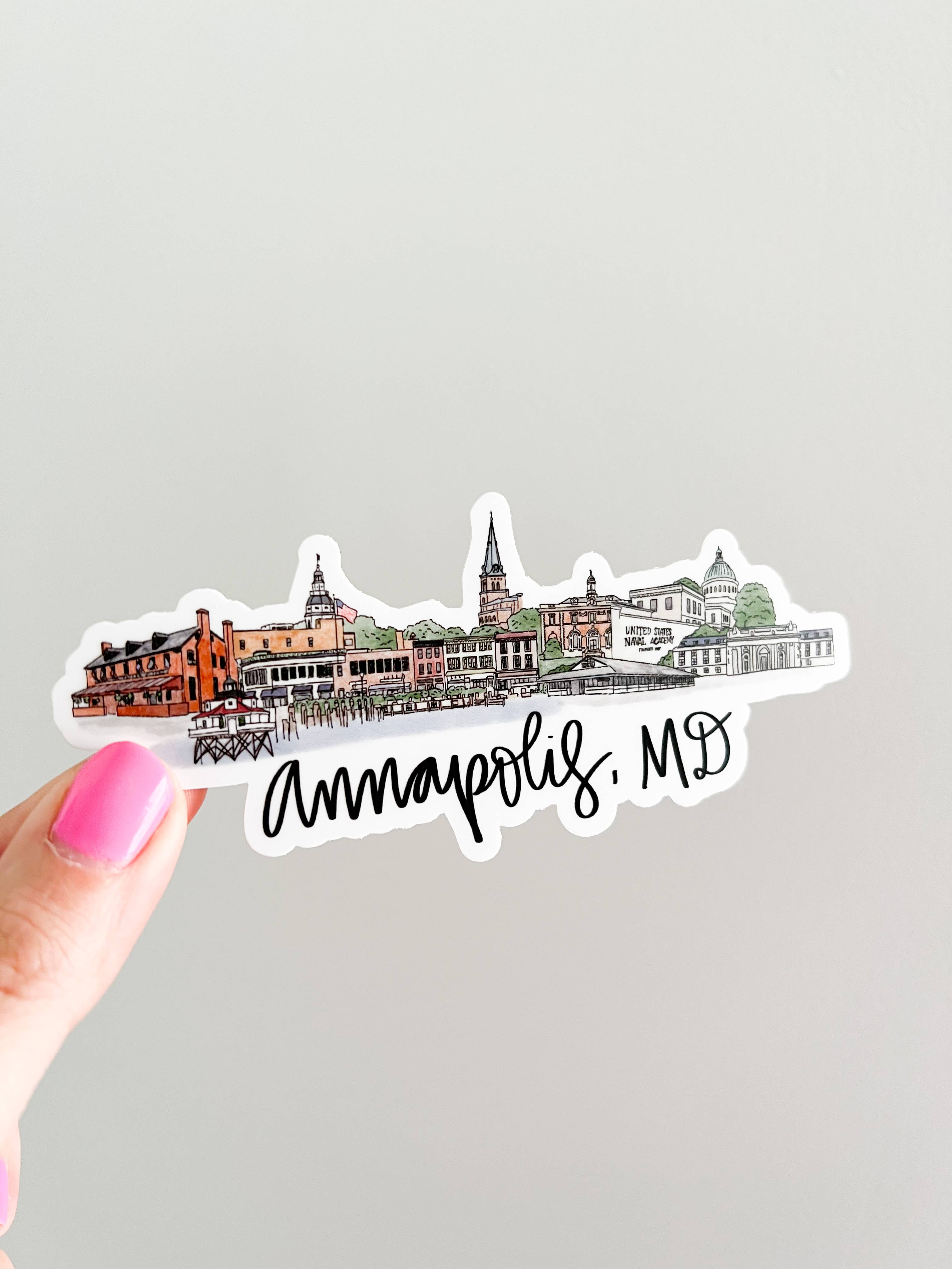 Thirteenwinks - Wholesale Sticker - Annapolis, MD Maryland State Skyline Souvenir Sticker