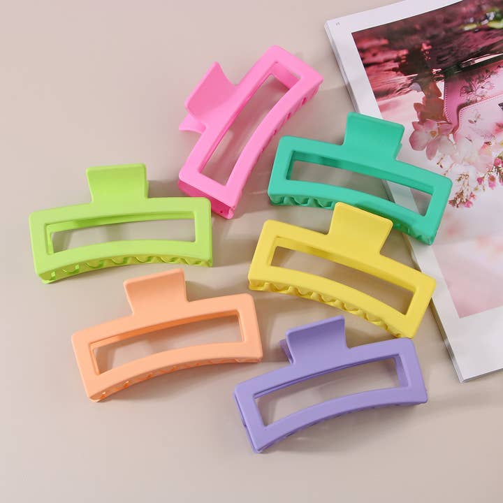 ACCITY - Wholesale Hair Clip - Women's - 5.12" Jumbo Flat Hair Claw Clip – Strong Hold_CWAHA10912