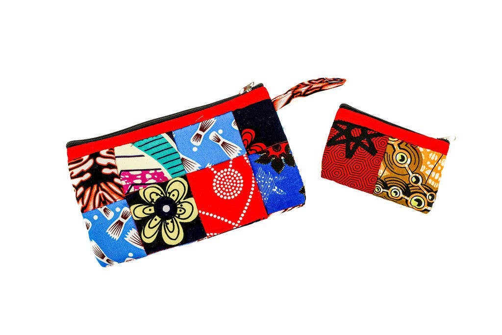 Gitzell FairTrade - Vente Trousses de maquillage/cosmétique - Trousse de maquillage patchwork, ensemble de 61