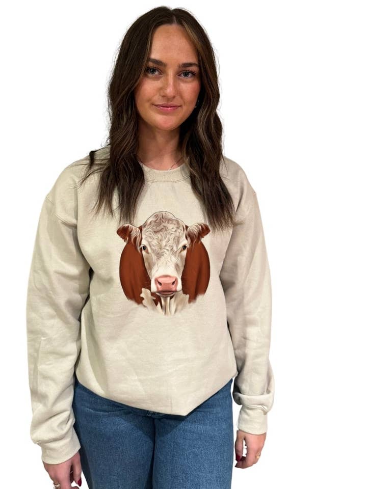 Hereford Head Crewneck for wholesale by Bar A Apparel