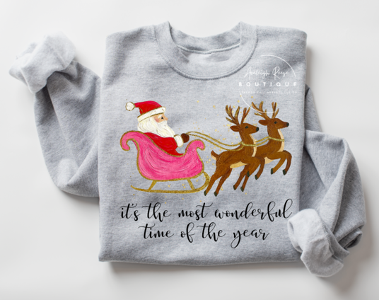 Trendy Chic Apparel LLC - Wholesale Graphic Sweatshirt - Women's - Santa Sleigh Sweatshirts & T-Shirts  2