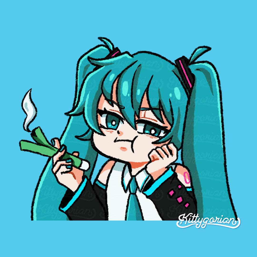 Kittygorian - Wholesale Sticker - Leek Miku decal || Hatsune Miku