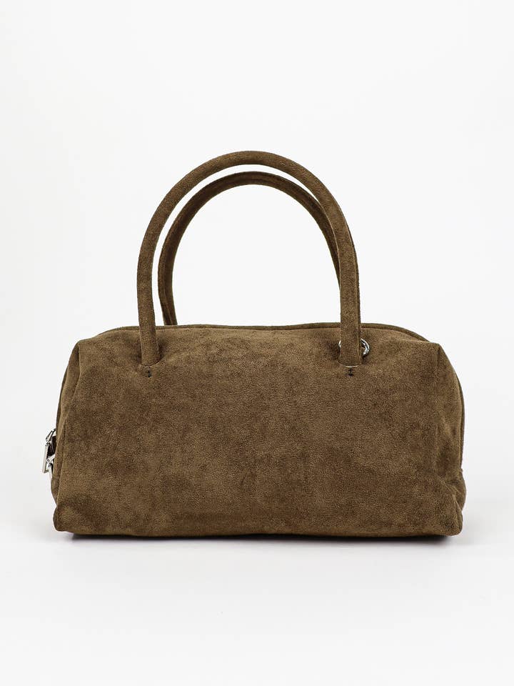 Tory Suede Crossbody Bag In Olive for wholesale by Angels Whisper Accessories