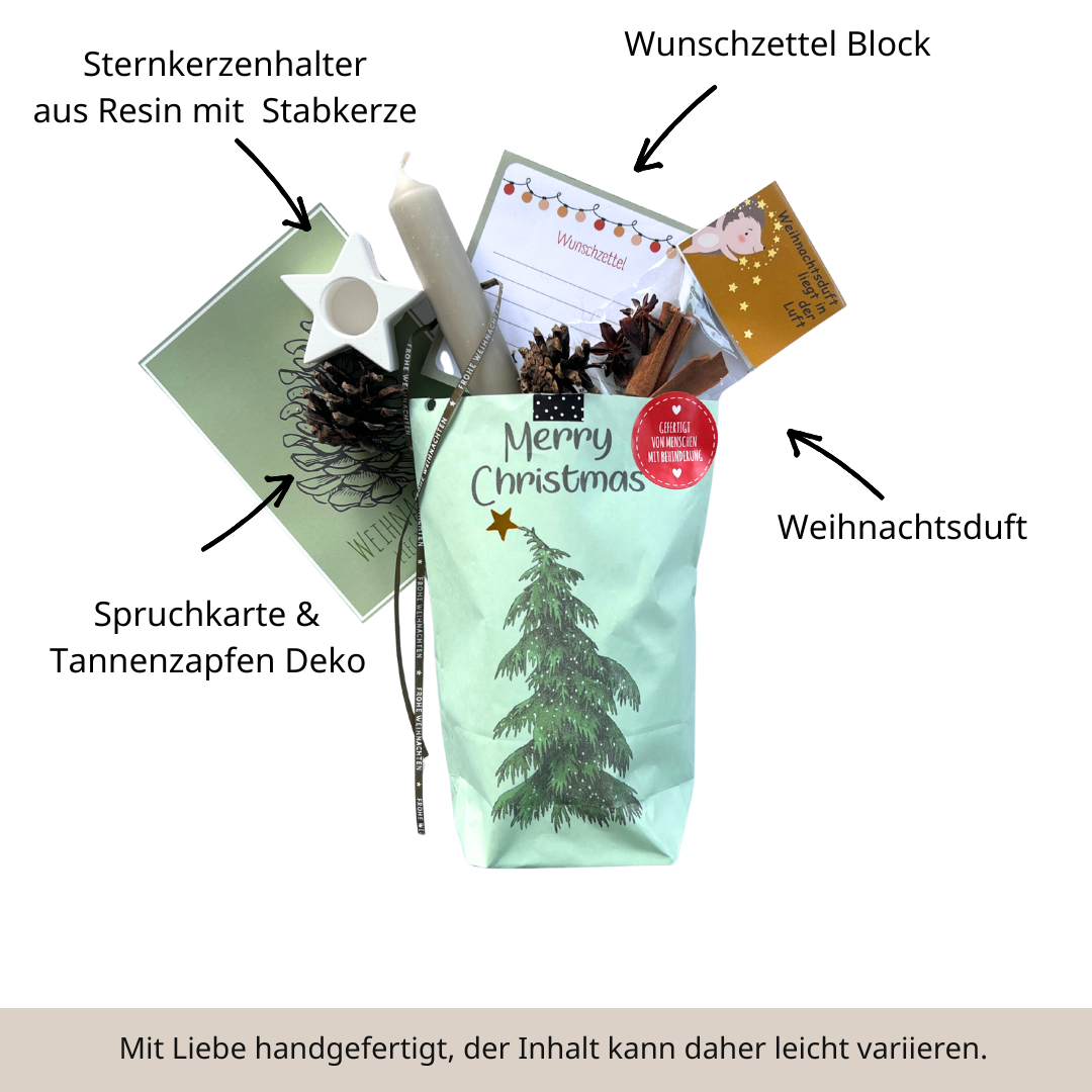 Wunderle GmbH - Venta al por mayor Bolsas de celofán - Feliz Navidad con árbol de abeto2