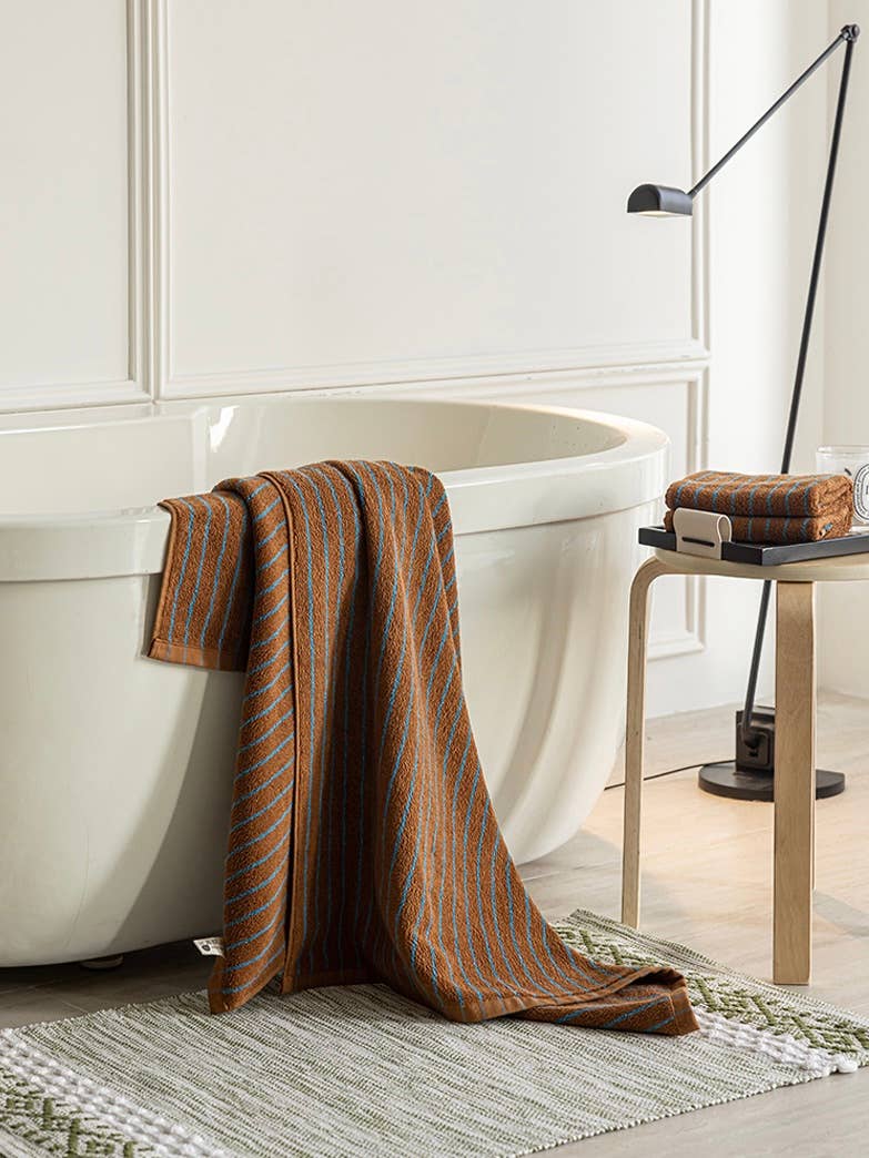 INSPECIAL HOME - Wholesale Bath Towel - Ultra Soft Absorbent Retro Stripe Bath Towel - 100% Organic 9