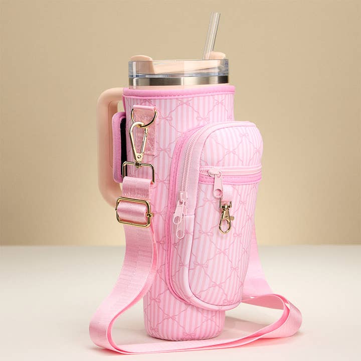 Sensibling Corp. - Wholesale Crossbody Bag - Women's - Bow Pattern Tumbler Bag