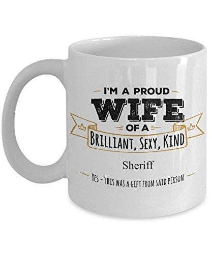 CustomHappy - Wholesale Coffee Mug - Sheriff Mug, Sheriff Gift, Wife Coffee mug0