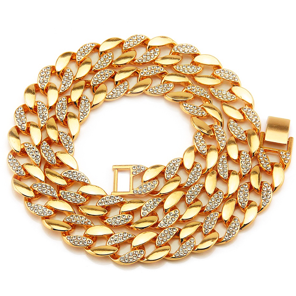 EMESLY - Wholesale Link & Chain Necklace - Miami Cuban Necklace (15mm, Gold)0