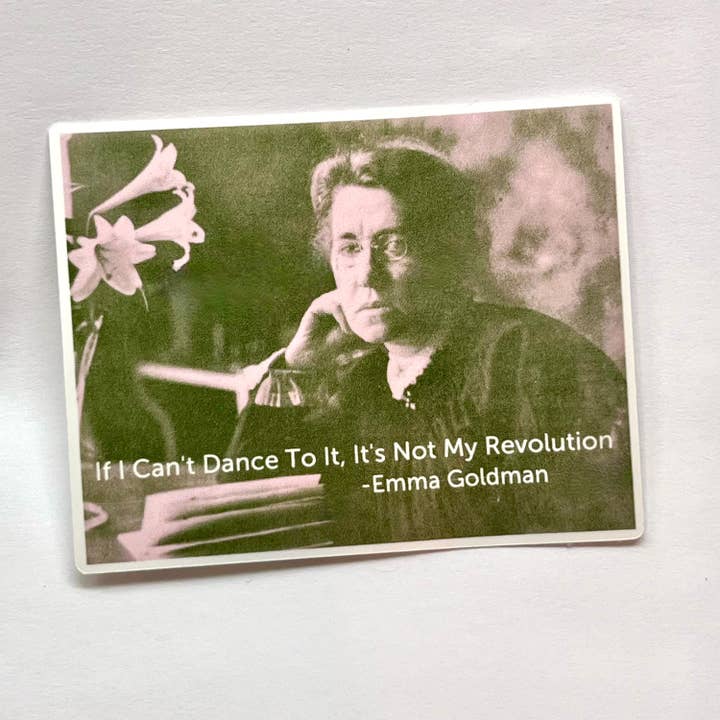 Literary by Ava - Wholesale Sticker - Emma Goldman Revolution Kiss-Cut Sticker