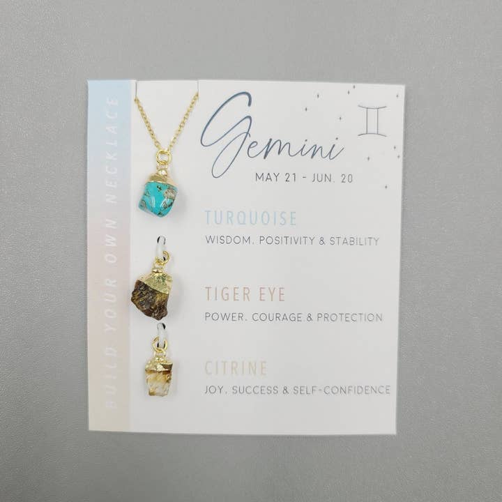 ACCITY - Wholesale Pendant/Charm Necklace - TWELVE CONSTELLATIONS NATURAL STONE NECKLACE_CWAJE10482