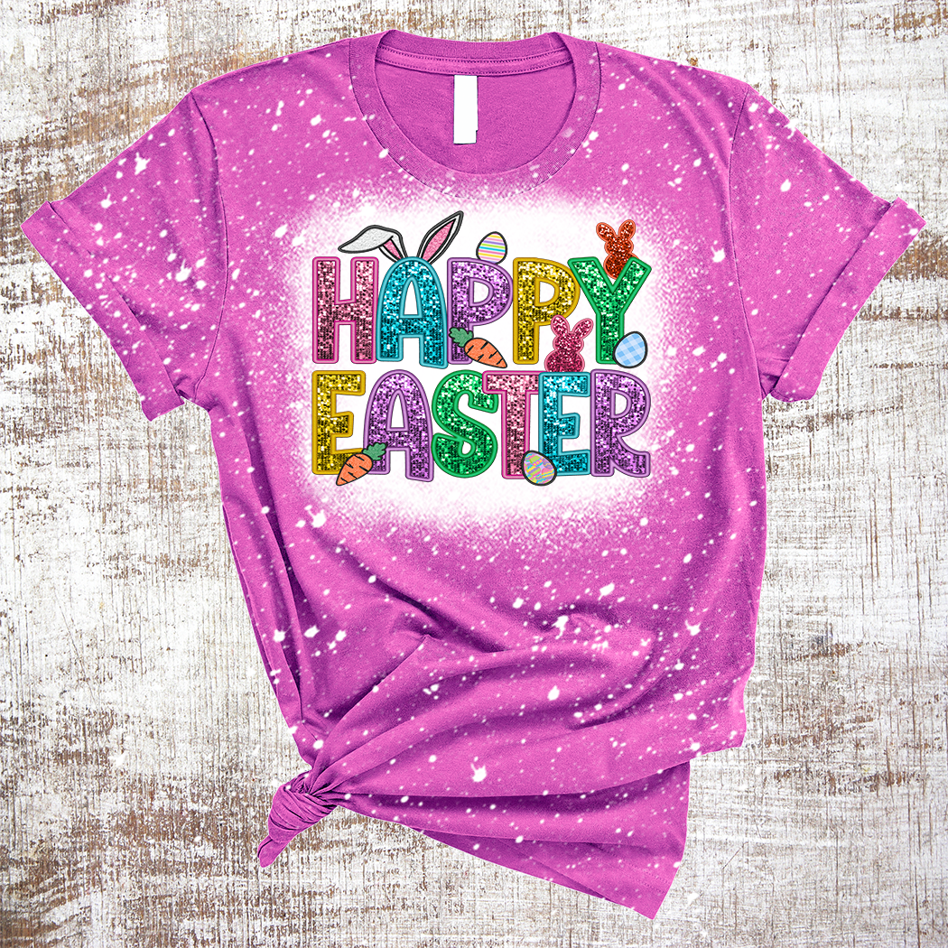 Sweet Tees - Wholesale Sublimation Transfer - Happy Easter Sequined Glitter Sublimation Transfer1