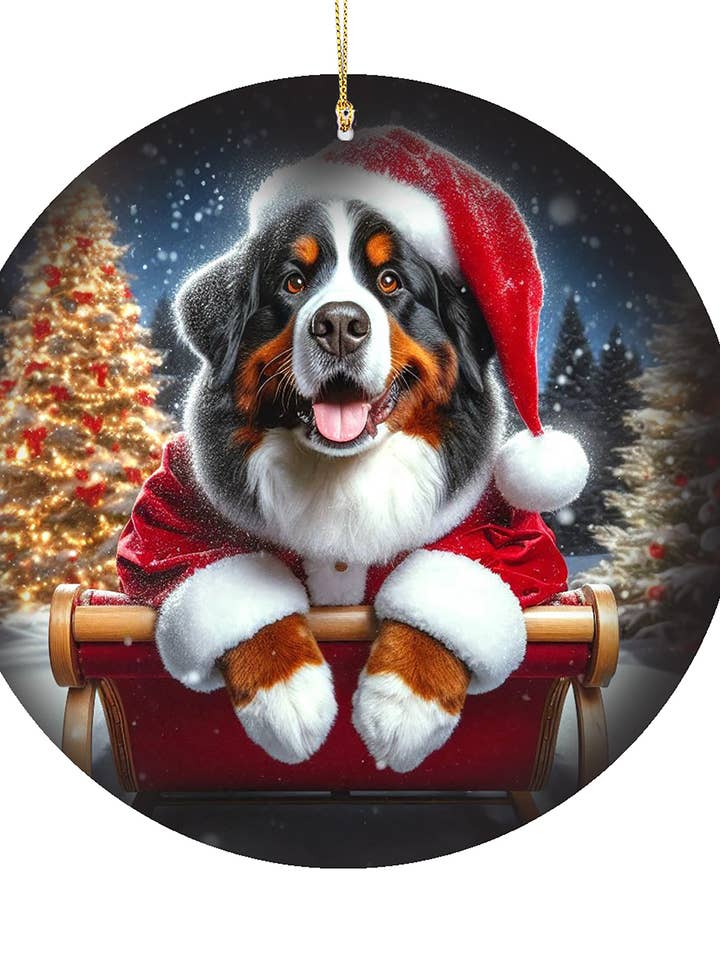 Bernese Mountain Dog -Christmas Porcelain Ornament for wholesale by Best of Breed Products