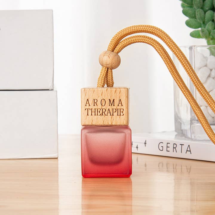 Candles Meta - Wholesale Car Freshener - Unisex - Square Matte Colorful Frosted Perfume Pendant Empty Bottle