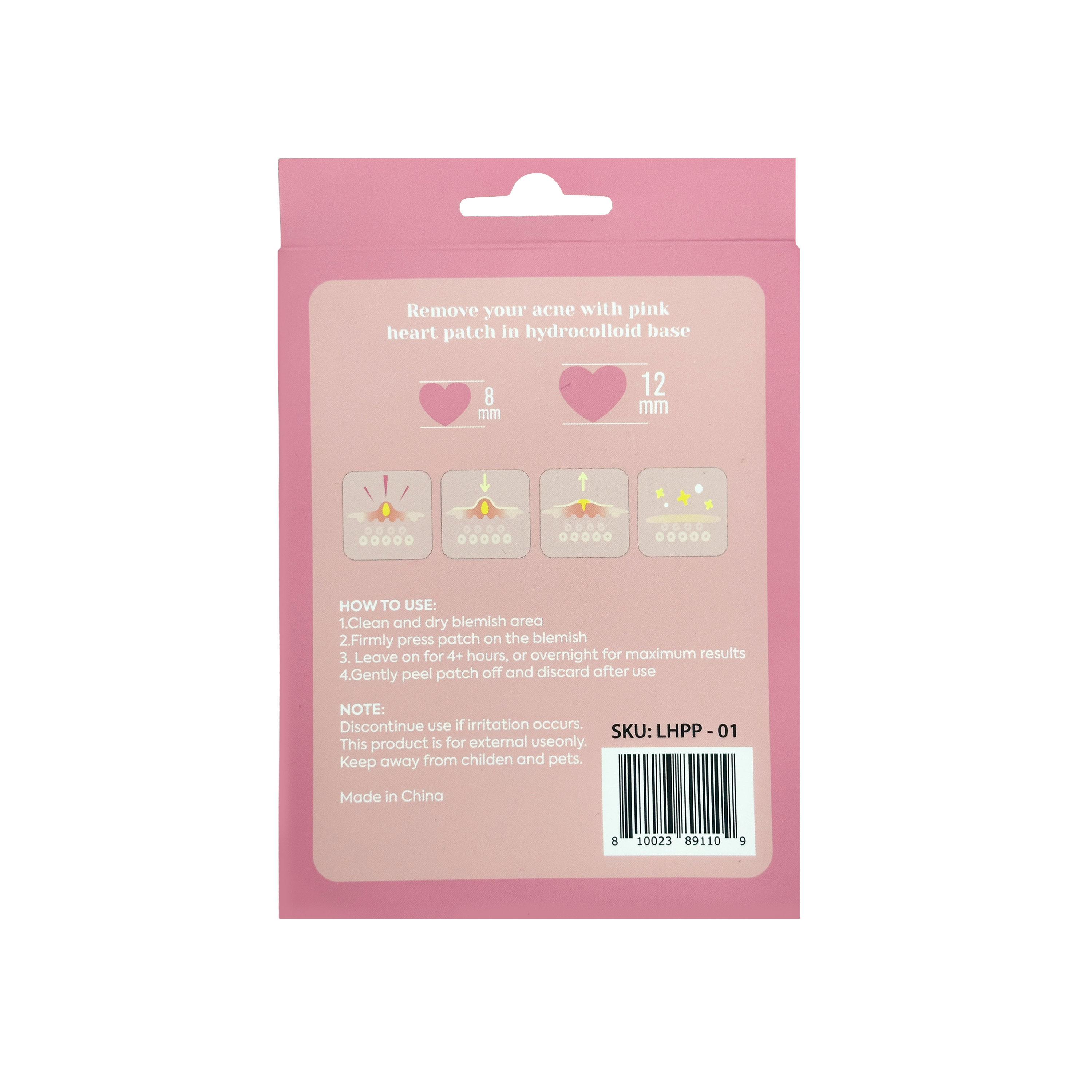 VIAI Beauty - Wholesale Acne/Hydrocolloid Patch - Pink Heart Pimple Patches3