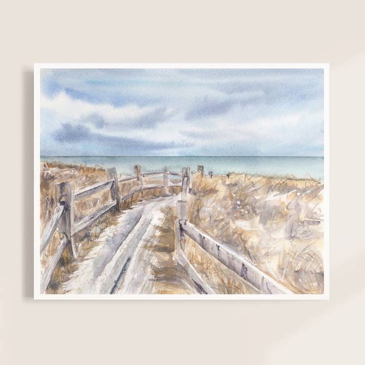 Long Beach 8x10 or 5x7 Fine Art Print for wholesale by ALR Designs