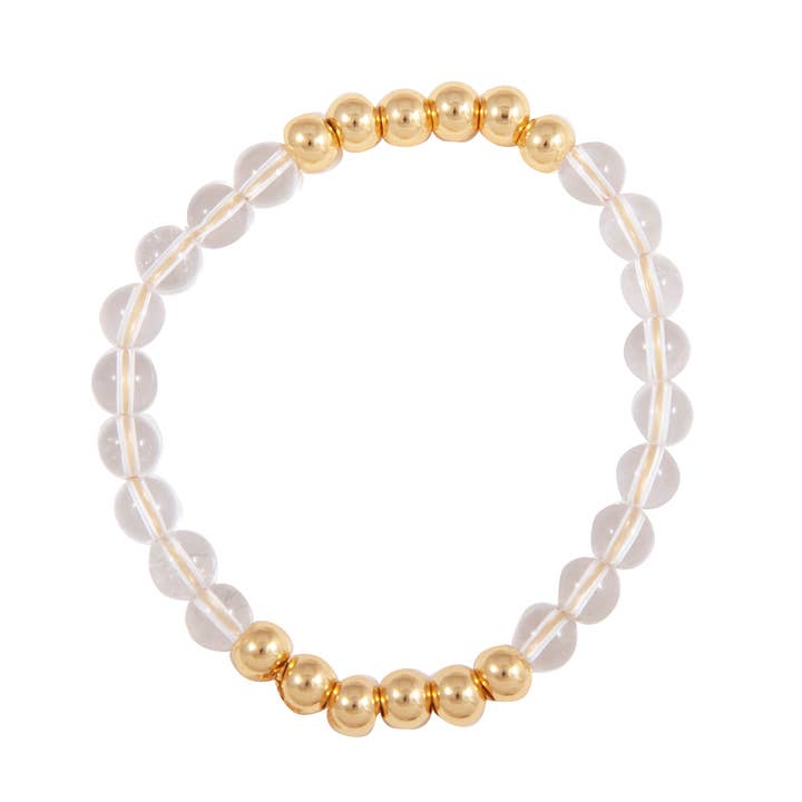 Lucky Star Jewels - Wholesale Beaded Bracelet - Glossy Quarter Bubble Bracelet