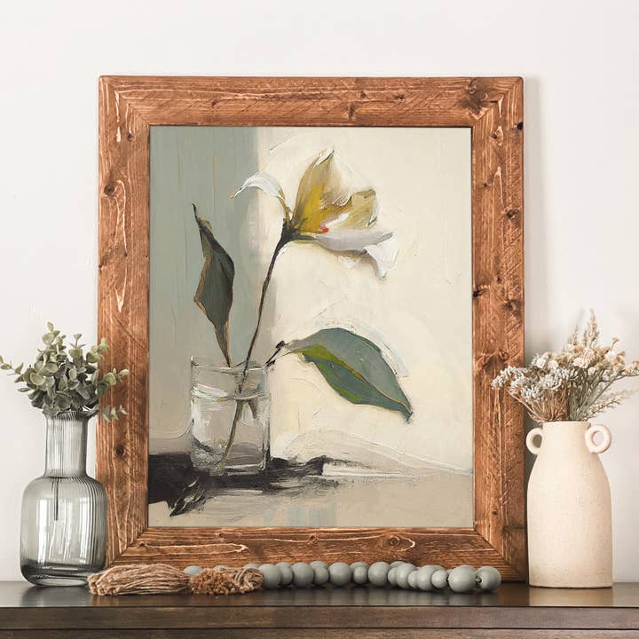 Narzisse in Vase Gerahmte Wandkunst Neutrales Blumenbild für den Großhandel von Swinford Designs