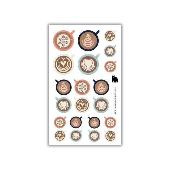 Coffee Love for wholesale by Four Bears Sticker Club