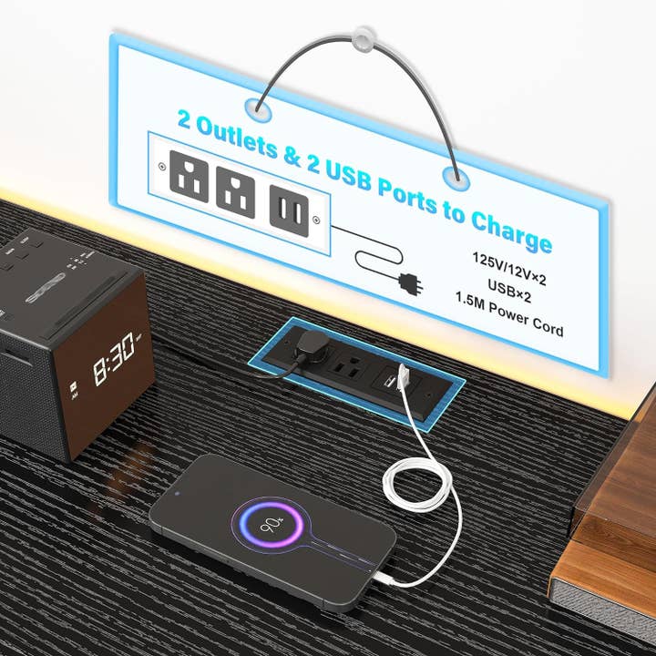 ShipItFurniture - Wholesale Console Table - Black Dresser With 75 Inch TV Stand For Living Room4