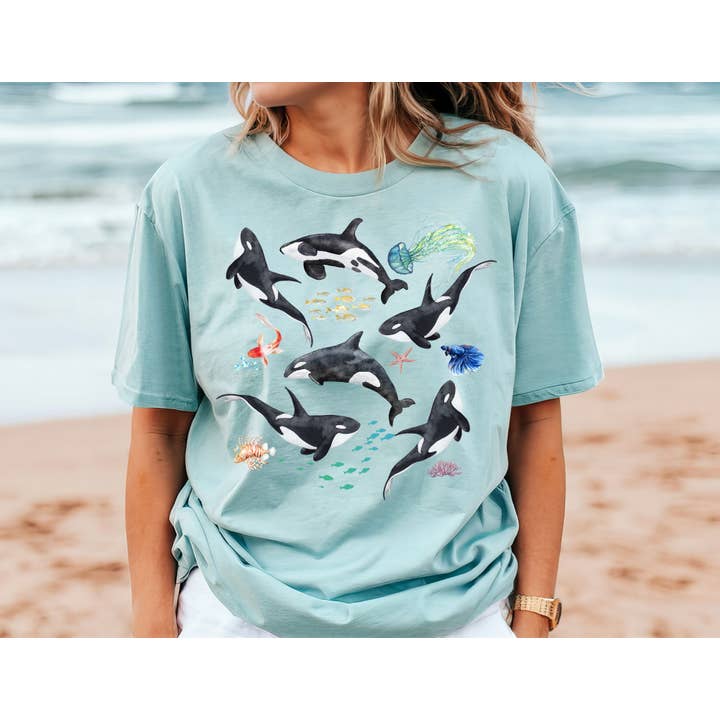 Orca Shirt - Strandshirt - Sommerhemd - Killer Whale für den Großhandel von The Shirt Company