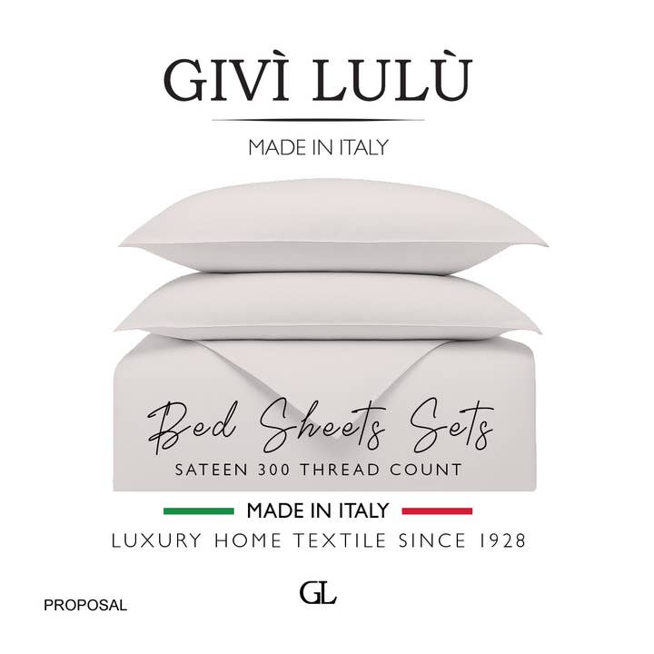 Solid 300 trådtal - forslag - lagen sæt for engroshandel hos Givì Lulù by Vittorio Ursini & Son