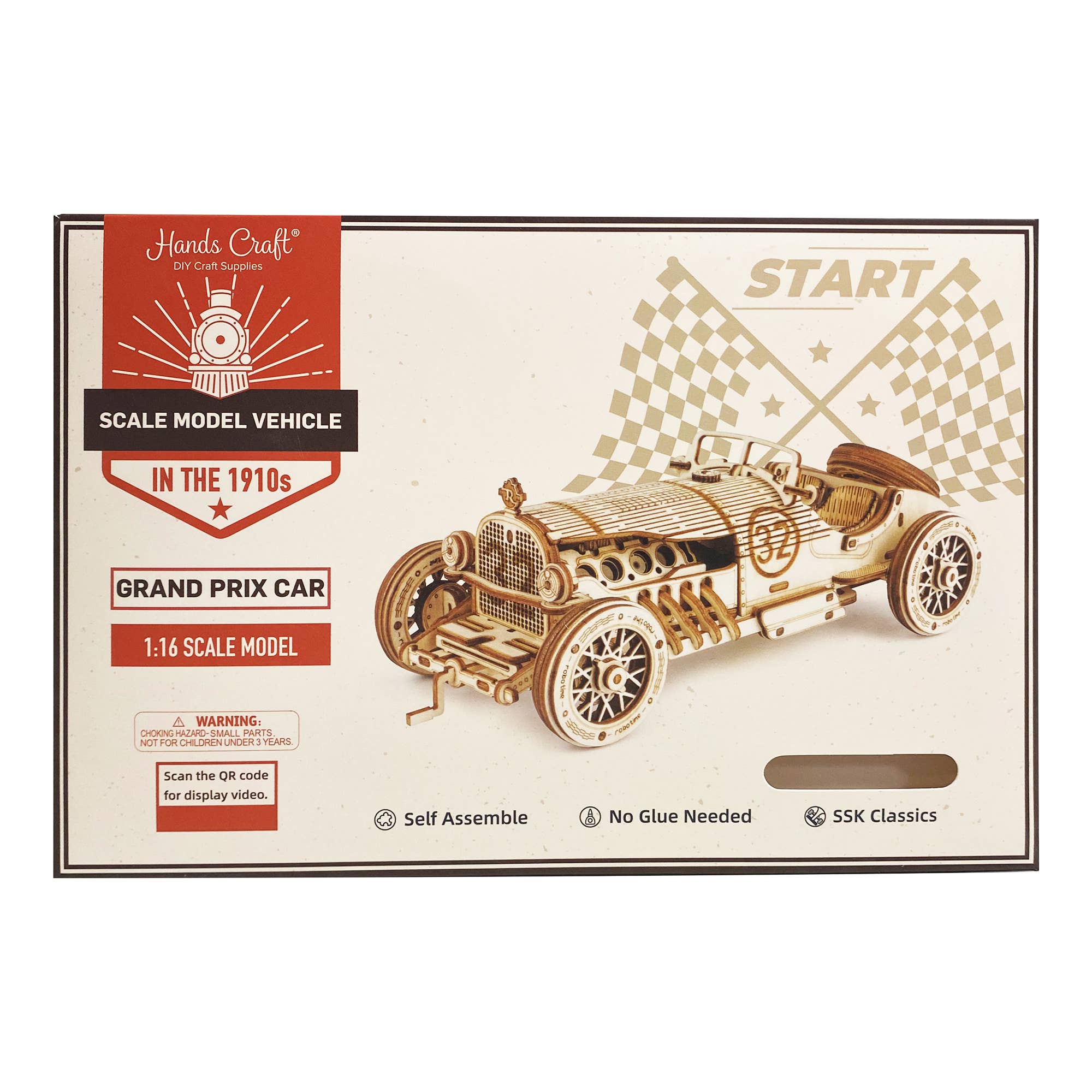 Hands Craft - Wholesale Puzzle - Kids - 3D Laser Cut Wooden Puzzle: Grand Prix Car7