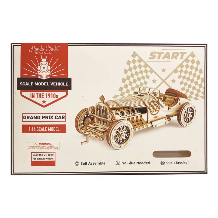Hands Craft - Wholesale Puzzle - Kids - 3D Laser Cut Wooden Puzzle: Grand Prix Car7