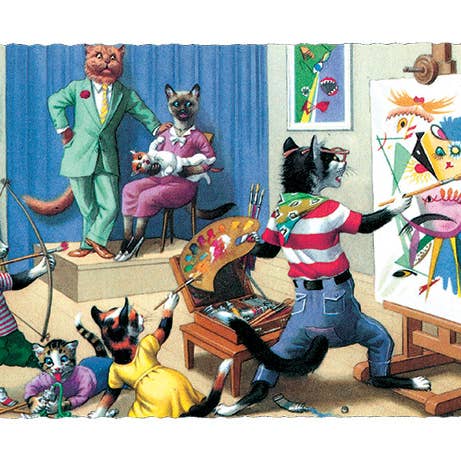 Laughing Elephant - Wholesale Everyday Greeting Card - Delightfully Dressed Cats Set - Everyday Boxed Cards