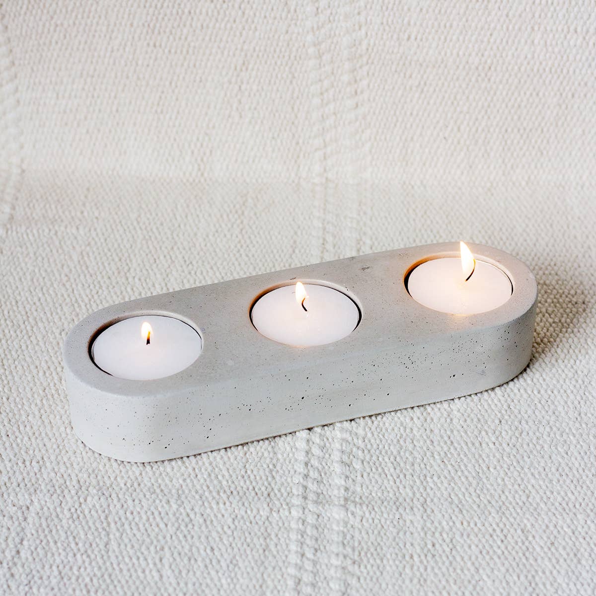 Moderniche - Wholesale Candle Holder - 3 Hole - Concrete Tealight Holder | Table Top Decor3
