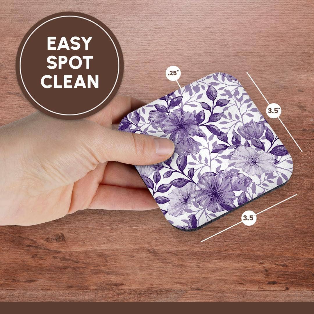 3dRose - Wholesale Coasters - 3dRose, Pretty Purple Petunia Flower Pattern, Coaster13