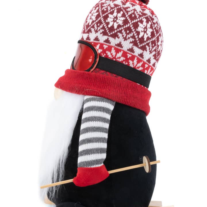 DesignStyles Home – wholesale Christmas decoration – Willow & Riley Christmas Skiing Gnome with Ski Poles