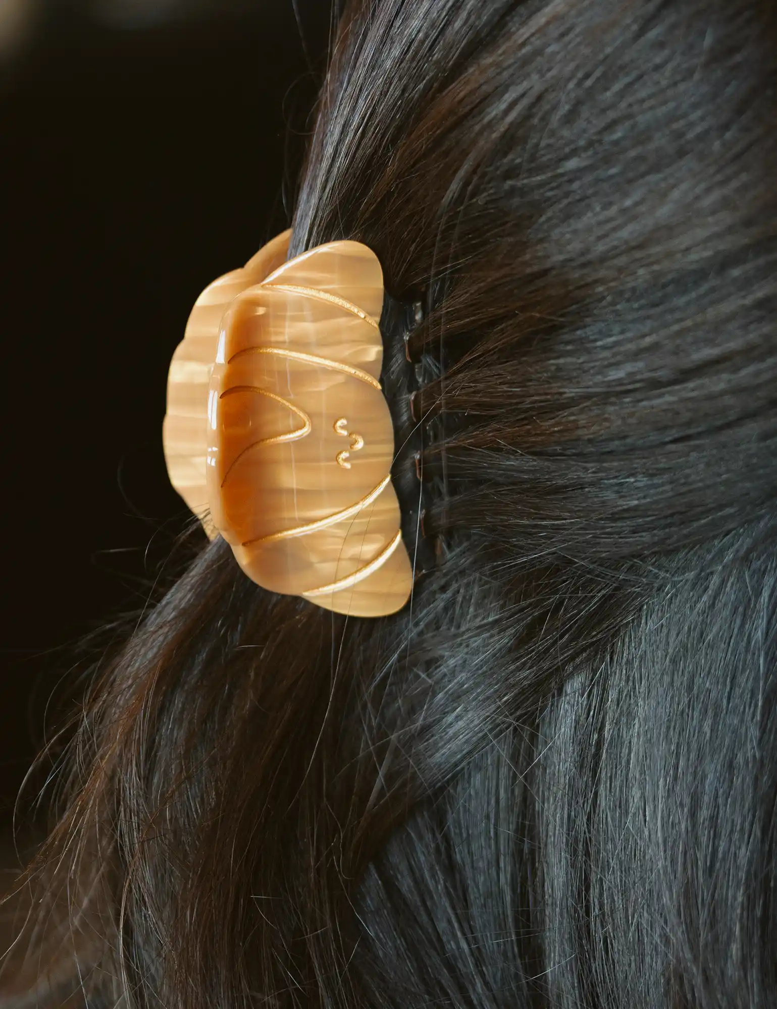 Joanna Behar - Wholesale Hair Clip - Women's - NEW COLOR - Kawaii french butter Croissant Hair claw clip7