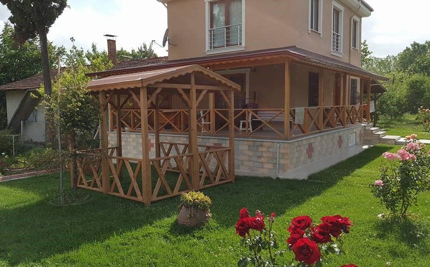 Deholzwart GmbH - Vente Canapé de terrasse - Pavillon en bois naturel en sapin - à monter - 9 m²3